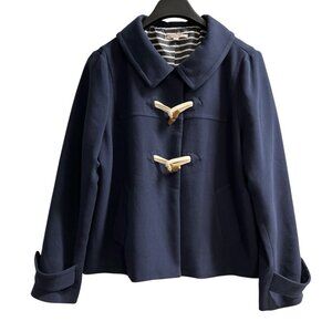 Gap Coat Womens XL Navy Blue Sailor Jacket Rope Toggle Closure Nautical Preppy
